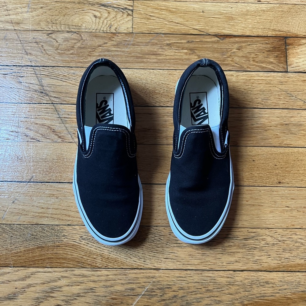 Black Slip-On Vans Size 5.5